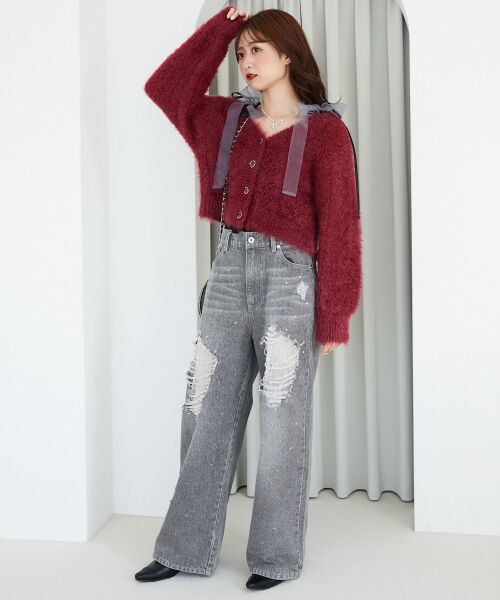 MAJESTIC LEGON / マジェスティックレゴン カーディガン・ボレロ | きらふわレーシーパターンカーデ | 詳細21