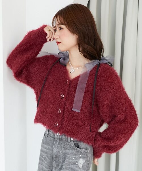 MAJESTIC LEGON / マジェスティックレゴン カーディガン・ボレロ | きらふわレーシーパターンカーデ | 詳細24