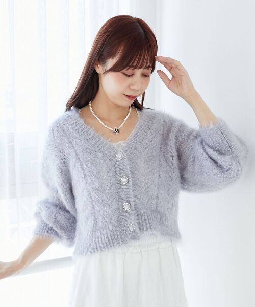 MAJESTIC LEGON / マジェスティックレゴン カーディガン・ボレロ | きらふわレーシーパターンカーデ | 詳細30