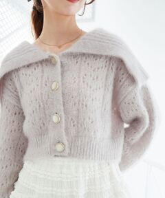 MAJESTIC LEGON / マジェスティックレゴン カーディガン・ボレロ | キラフワビッグカラーハートカーデ