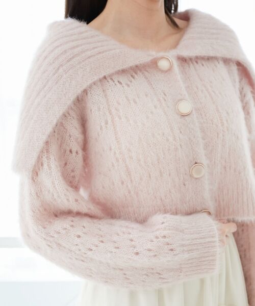 MAJESTIC LEGON / マジェスティックレゴン カーディガン・ボレロ | キラフワビッグカラーハートカーデ | 詳細13