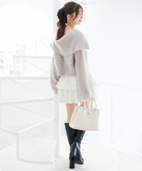 MAJESTIC LEGON / マジェスティックレゴン カーディガン・ボレロ | キラフワビッグカラーハートカーデ | 詳細16