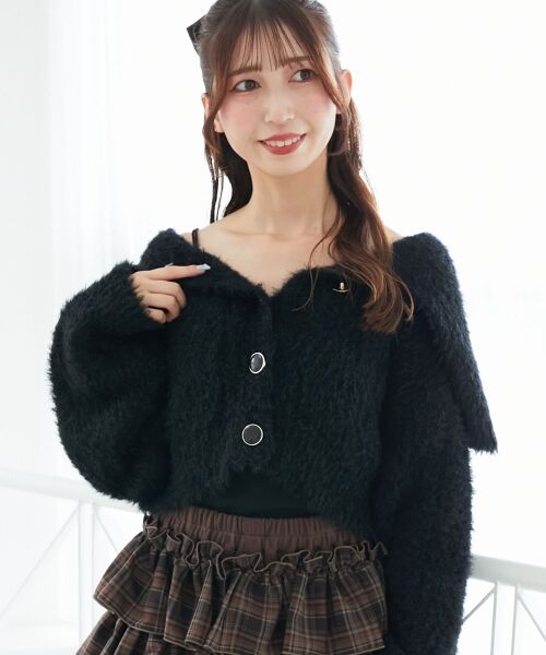 MAJESTIC LEGON / マジェスティックレゴン カーディガン・ボレロ | キラフワビッグカラーハートカーデ | 詳細24