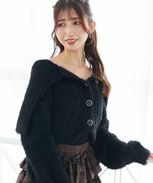 MAJESTIC LEGON / マジェスティックレゴン カーディガン・ボレロ | キラフワビッグカラーハートカーデ | 詳細25