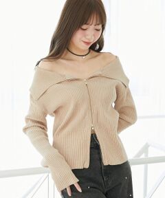 MAJESTIC LEGON / マジェスティックレゴン ニット・セーター | キラキラモールダブルジップニット