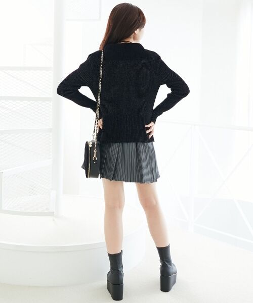 MAJESTIC LEGON / マジェスティックレゴン ニット・セーター | キラキラモールダブルジップニット | 詳細3