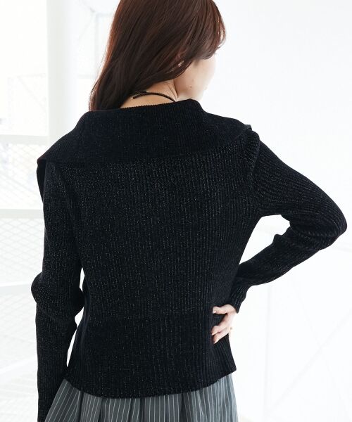 MAJESTIC LEGON / マジェスティックレゴン ニット・セーター | キラキラモールダブルジップニット | 詳細6