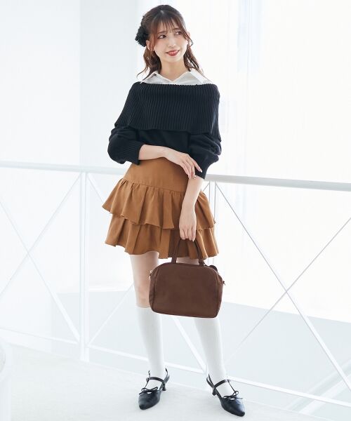 MAJESTIC LEGON / マジェスティックレゴン ニット・セーター | シャツドッキングミディ丈ニット | 詳細1