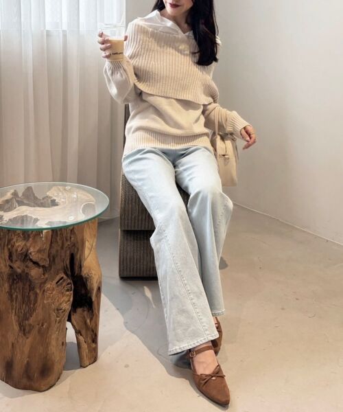 MAJESTIC LEGON / マジェスティックレゴン ニット・セーター | シャツドッキングミディ丈ニット | 詳細10