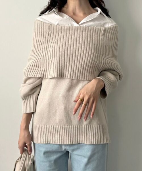 MAJESTIC LEGON / マジェスティックレゴン ニット・セーター | シャツドッキングミディ丈ニット | 詳細14