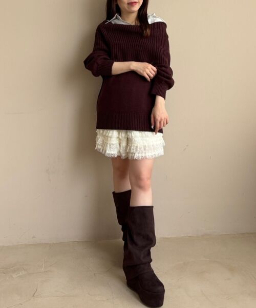 MAJESTIC LEGON / マジェスティックレゴン ニット・セーター | シャツドッキングミディ丈ニット | 詳細18