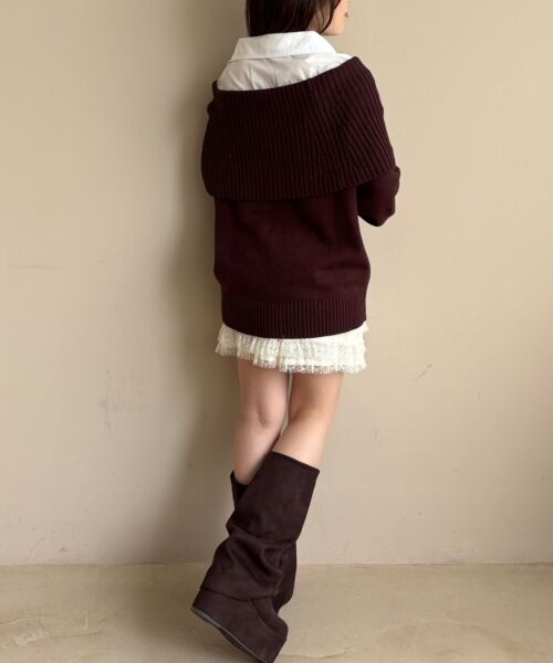 MAJESTIC LEGON / マジェスティックレゴン ニット・セーター | シャツドッキングミディ丈ニット | 詳細20
