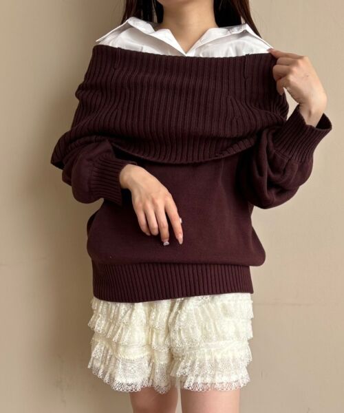 MAJESTIC LEGON / マジェスティックレゴン ニット・セーター | シャツドッキングミディ丈ニット | 詳細21