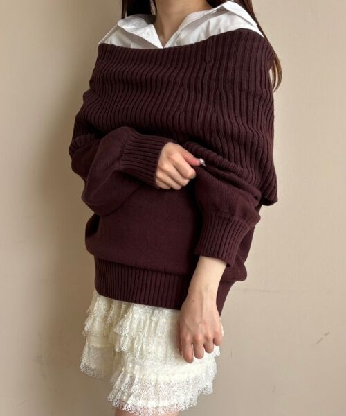 MAJESTIC LEGON / マジェスティックレゴン ニット・セーター | シャツドッキングミディ丈ニット | 詳細22