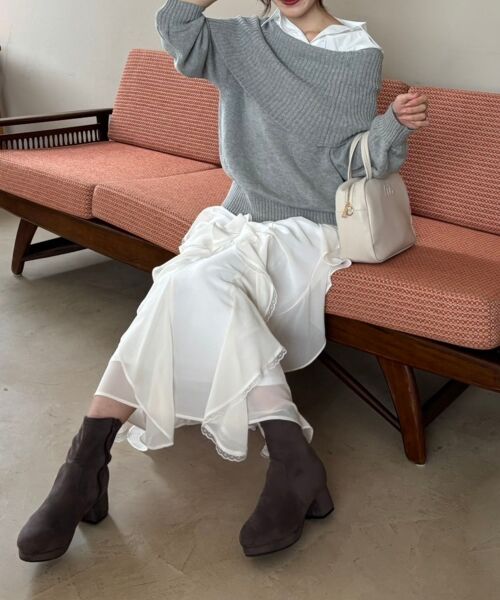 MAJESTIC LEGON / マジェスティックレゴン ニット・セーター | シャツドッキングミディ丈ニット | 詳細24