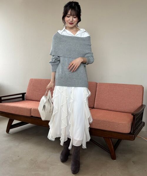 MAJESTIC LEGON / マジェスティックレゴン ニット・セーター | シャツドッキングミディ丈ニット | 詳細25