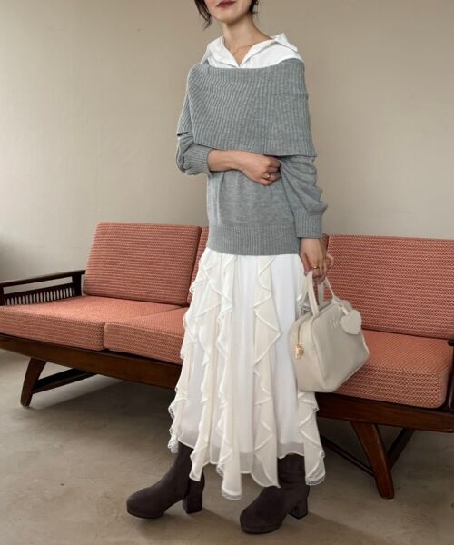 MAJESTIC LEGON / マジェスティックレゴン ニット・セーター | シャツドッキングミディ丈ニット | 詳細26