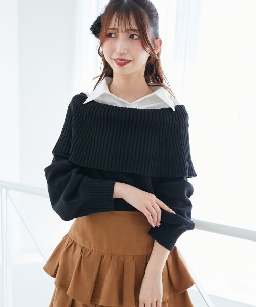 MAJESTIC LEGON / マジェスティックレゴン ニット・セーター | シャツドッキングミディ丈ニット | 詳細4