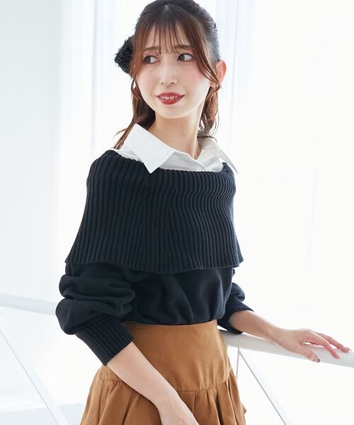 MAJESTIC LEGON / マジェスティックレゴン ニット・セーター | シャツドッキングミディ丈ニット | 詳細5