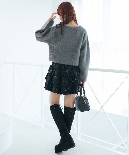 MAJESTIC LEGON / マジェスティックレゴン カーディガン・ボレロ | ∞ポケット付きフェザークルーカーデ | 詳細21