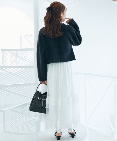 MAJESTIC LEGON / マジェスティックレゴン カーディガン・ボレロ | ∞ポケット付きフェザークルーカーデ | 詳細28