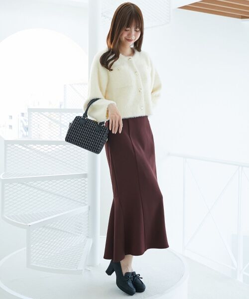 MAJESTIC LEGON / マジェスティックレゴン カーディガン・ボレロ | ∞ポケット付きフェザークルーカーデ | 詳細4