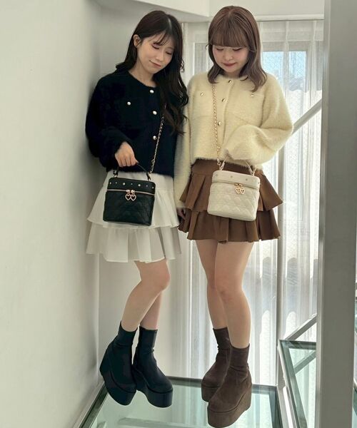 MAJESTIC LEGON / マジェスティックレゴン カーディガン・ボレロ | ポケット付きフェザークルーカーデ | 詳細1