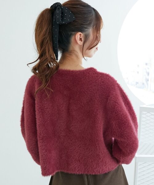 MAJESTIC LEGON / マジェスティックレゴン カーディガン・ボレロ | ポケット付きフェザークルーカーデ | 詳細15