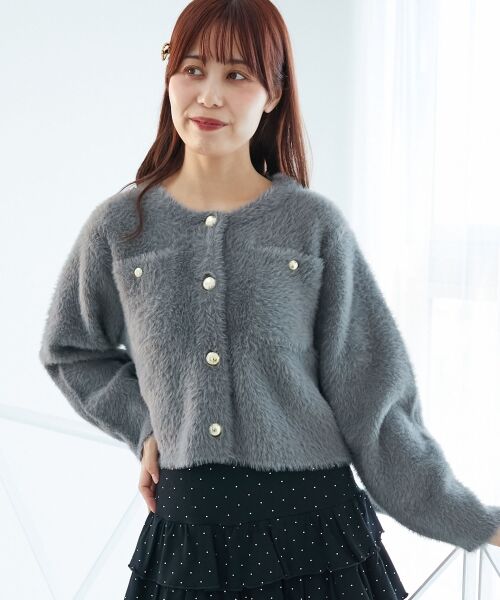 MAJESTIC LEGON / マジェスティックレゴン カーディガン・ボレロ | ポケット付きフェザークルーカーデ | 詳細22