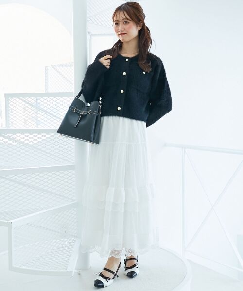 MAJESTIC LEGON / マジェスティックレゴン カーディガン・ボレロ | ポケット付きフェザークルーカーデ | 詳細26