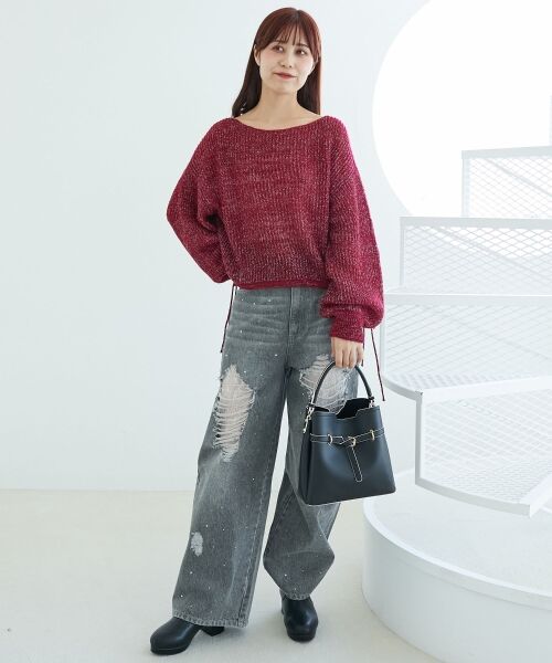 MAJESTIC LEGON / マジェスティックレゴン ニット・セーター | キラキラドロストメッシュニット | 詳細13