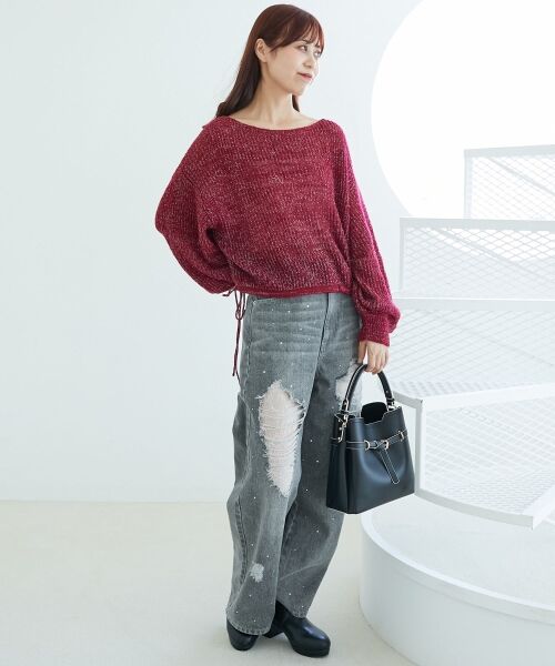 MAJESTIC LEGON / マジェスティックレゴン ニット・セーター | キラキラドロストメッシュニット | 詳細14