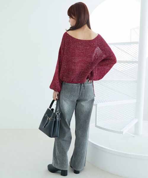 MAJESTIC LEGON / マジェスティックレゴン ニット・セーター | キラキラドロストメッシュニット | 詳細15