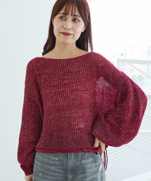 MAJESTIC LEGON / マジェスティックレゴン ニット・セーター | キラキラドロストメッシュニット | 詳細16