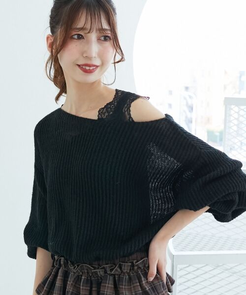 MAJESTIC LEGON / マジェスティックレゴン ニット・セーター | キラキラドロストメッシュニット | 詳細24