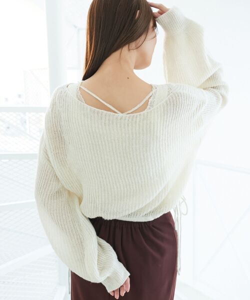 MAJESTIC LEGON / マジェスティックレゴン ニット・セーター | キラキラドロストメッシュニット | 詳細6