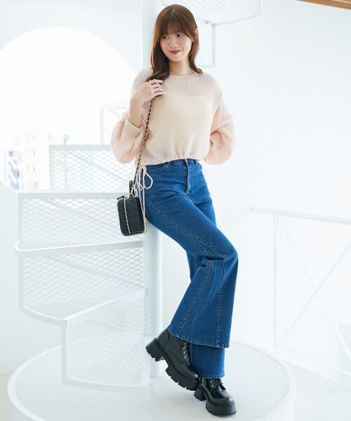 MAJESTIC LEGON / マジェスティックレゴン ニット・セーター | キラキラドロストメッシュニット | 詳細8