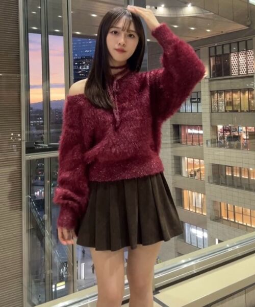 MAJESTIC LEGON / マジェスティックレゴン ニット・セーター | キラメキチョーカーセットシャギーニット | 詳細10