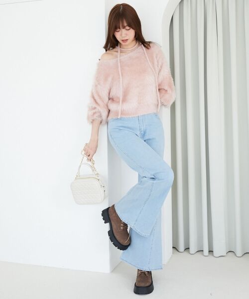 MAJESTIC LEGON / マジェスティックレゴン ニット・セーター | キラメキチョーカーセットシャギーニット | 詳細23