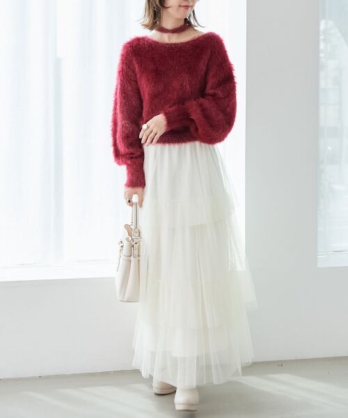 MAJESTIC LEGON / マジェスティックレゴン ニット・セーター | キラメキチョーカーセットシャギーニット | 詳細3