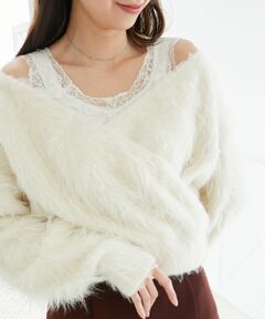 MAJESTIC LEGON / マジェスティックレゴン ニット・セーター | ふわふわカシュクールニット