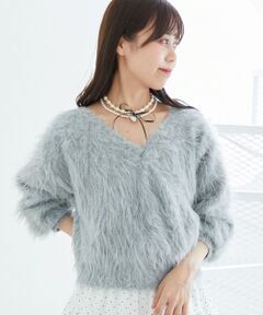 MAJESTIC LEGON / マジェスティックレゴン ニット・セーター | ふわふわカシュクールニット