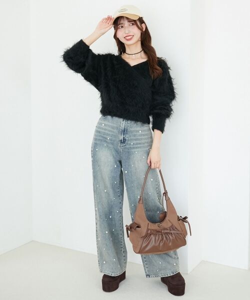 MAJESTIC LEGON / マジェスティックレゴン ニット・セーター | ふわふわカシュクールニット | 詳細23