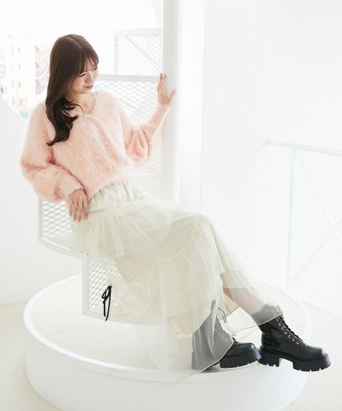 MAJESTIC LEGON / マジェスティックレゴン ニット・セーター | ふわふわカシュクールニット | 詳細8