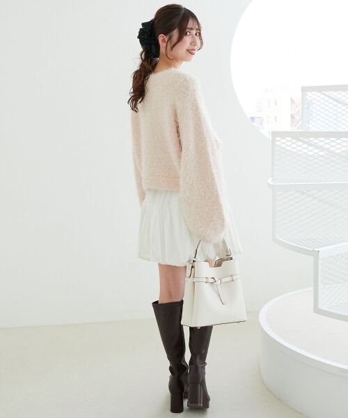 MAJESTIC LEGON / マジェスティックレゴン カーディガン・ボレロ | ツイードライククルーカーディガン | 詳細10