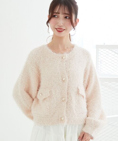 MAJESTIC LEGON / マジェスティックレゴン カーディガン・ボレロ | ツイードライククルーカーディガン | 詳細11