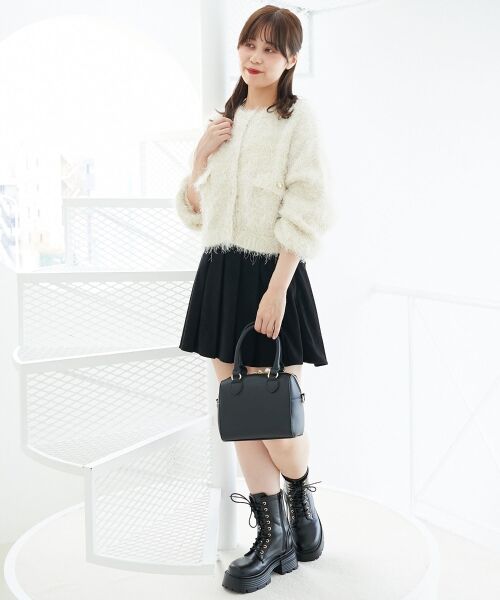 MAJESTIC LEGON / マジェスティックレゴン カーディガン・ボレロ | ツイードライククルーカーディガン | 詳細2