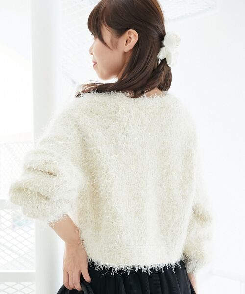 MAJESTIC LEGON / マジェスティックレゴン カーディガン・ボレロ | ツイードライククルーカーディガン | 詳細6