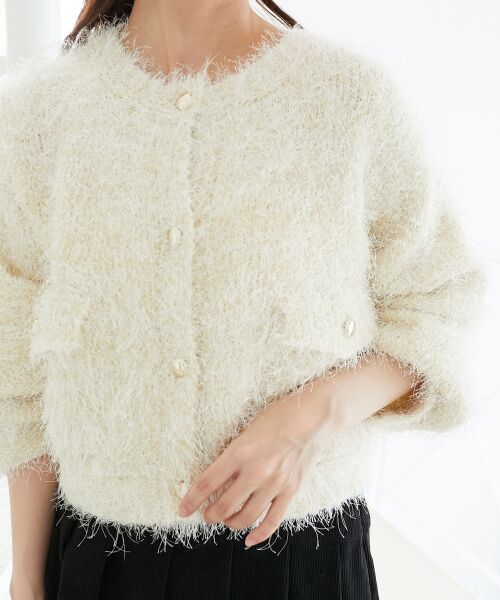 MAJESTIC LEGON / マジェスティックレゴン カーディガン・ボレロ | ツイードライククルーカーディガン | 詳細7