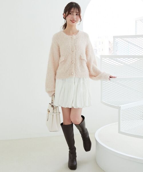 MAJESTIC LEGON / マジェスティックレゴン カーディガン・ボレロ | ツイードライククルーカーディガン | 詳細8